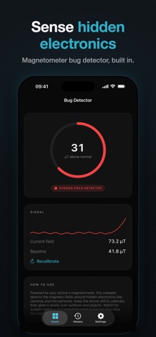 Faraday Hidden Camera Detector iPhone screenshot