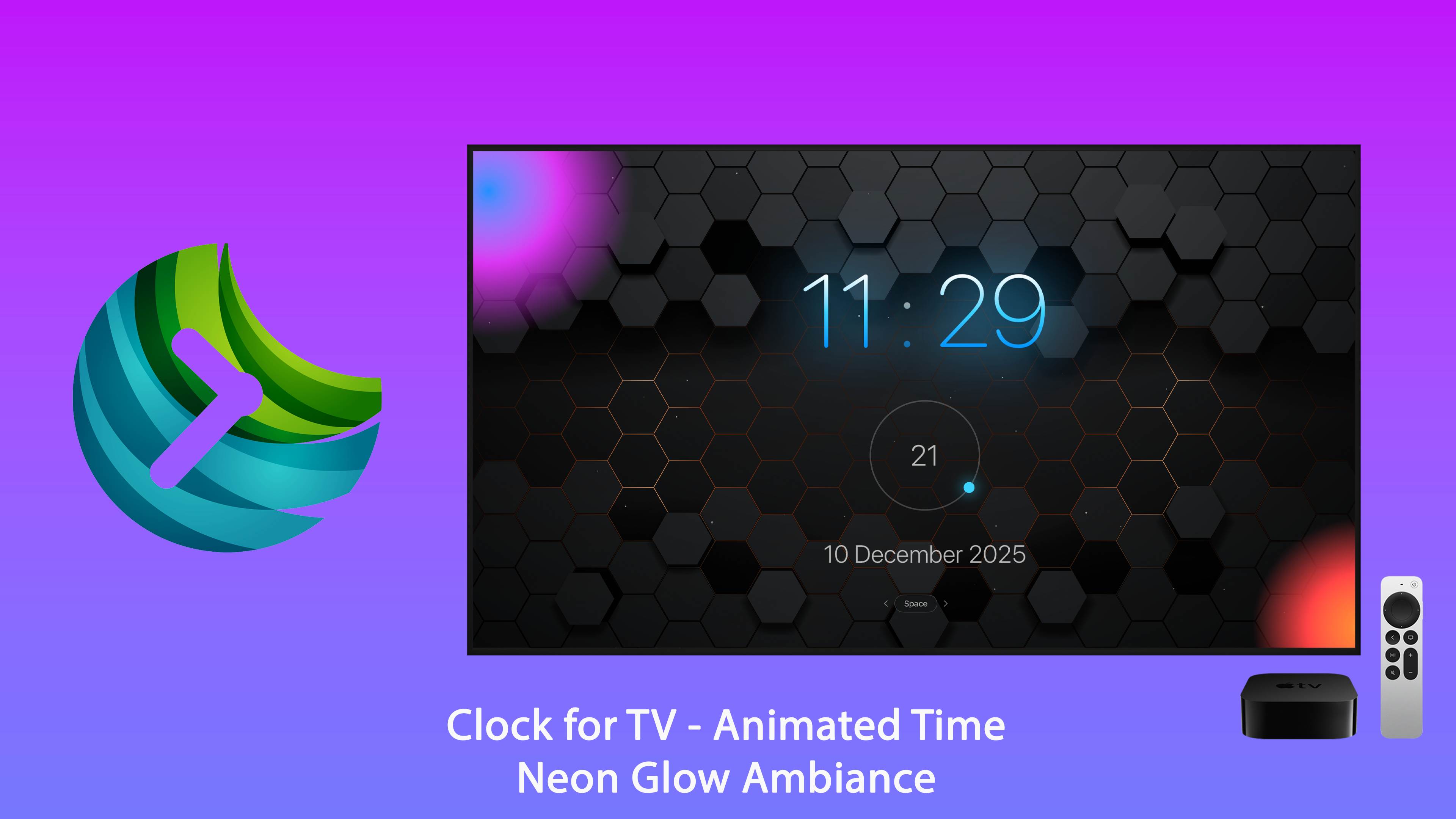 Clock for TV - Time & Weather screenshot 8