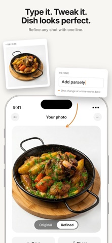 Foodcamera: Food Photo Editor iPhone screenshot