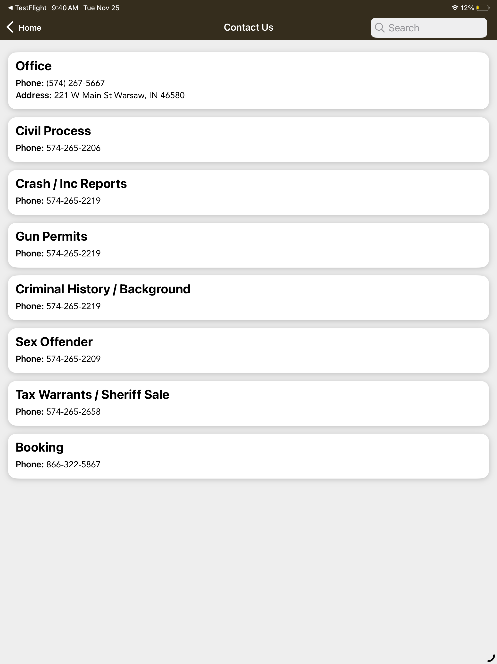 Kosciusko County Sheriff screenshot 5