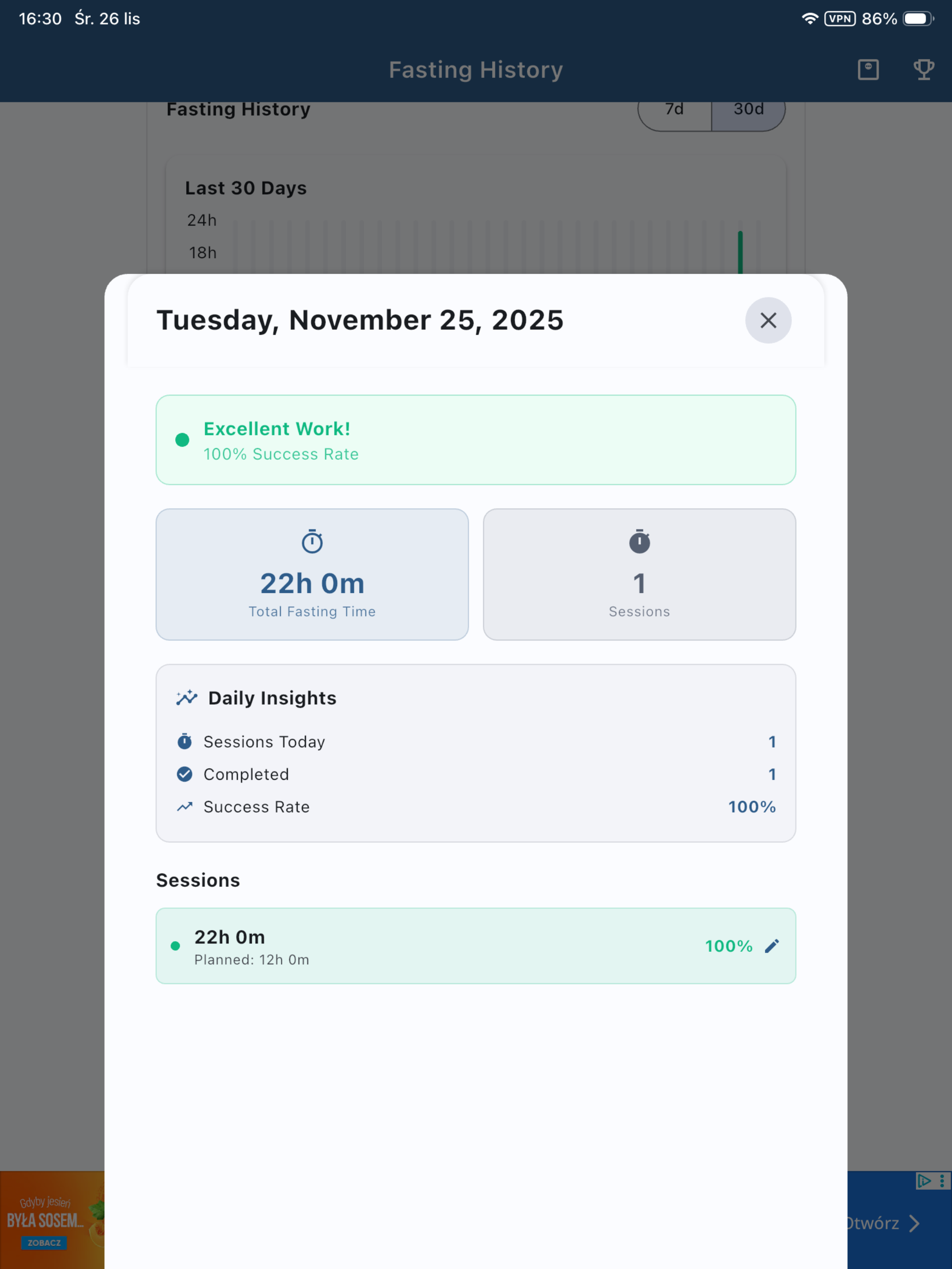 Just Fast - Fasting Timer