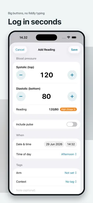 Blood Pressure Log: Tracker screenshot 2