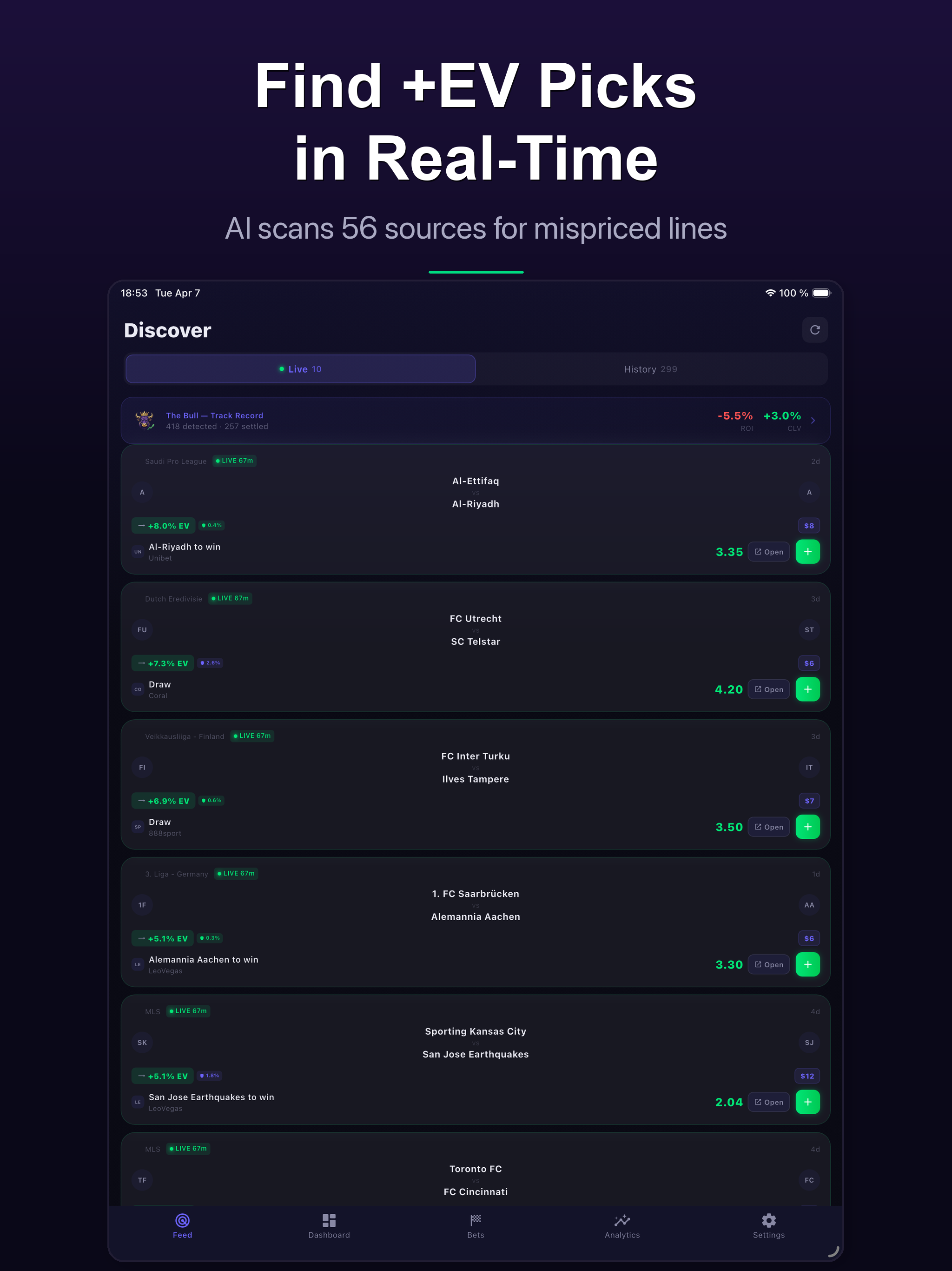 Bull Sports: Smart Bet Finder screenshot 11