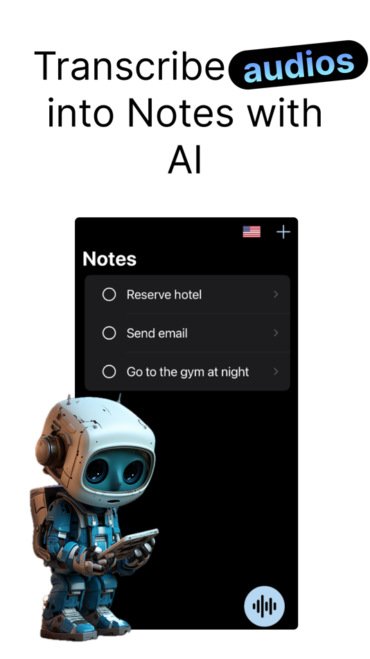 #1. Audio to text converter - AI (iOS) 由: Marcelo Laprea