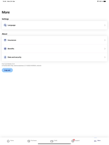 Nordea First Card iPad screenshot 5