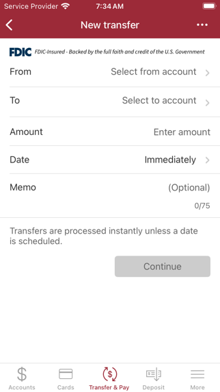First Montana Bank Screenshot