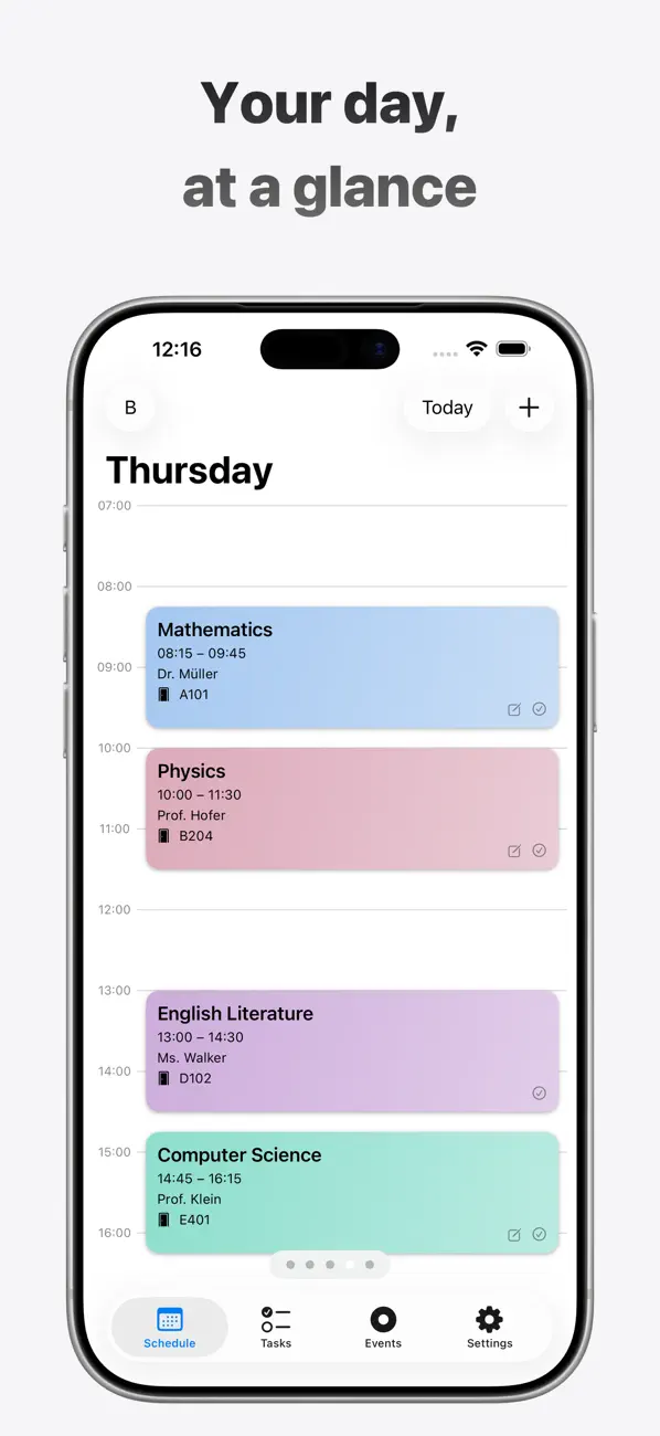 Screenshot #1 pour Timetable – Schedule & Tasks