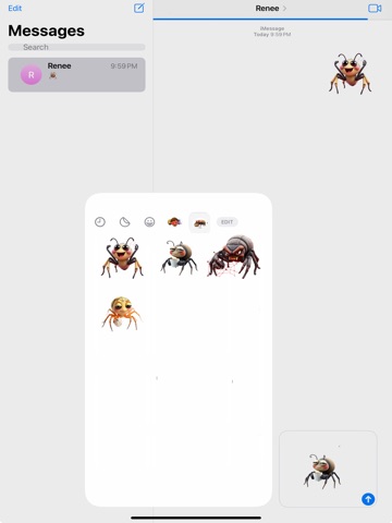 Crawling Spider Stickers iPad screenshot