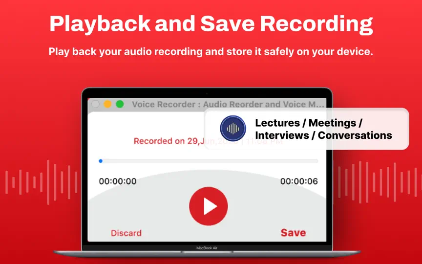 Скриншот диктофон・Voice Recorder на iPhone 3