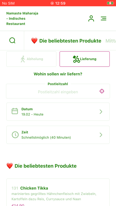 Namaste Maharaja Löhne Screenshot