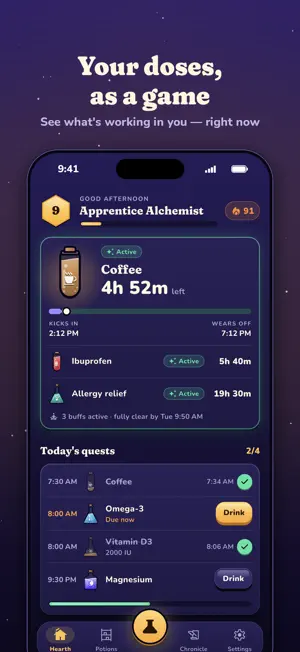 Potionkeep: Med & Vitamin Log screenshot 1