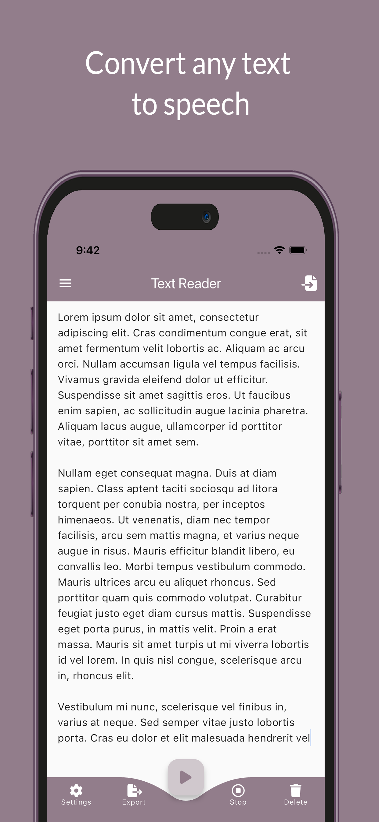 Text to Voice: Text Reader