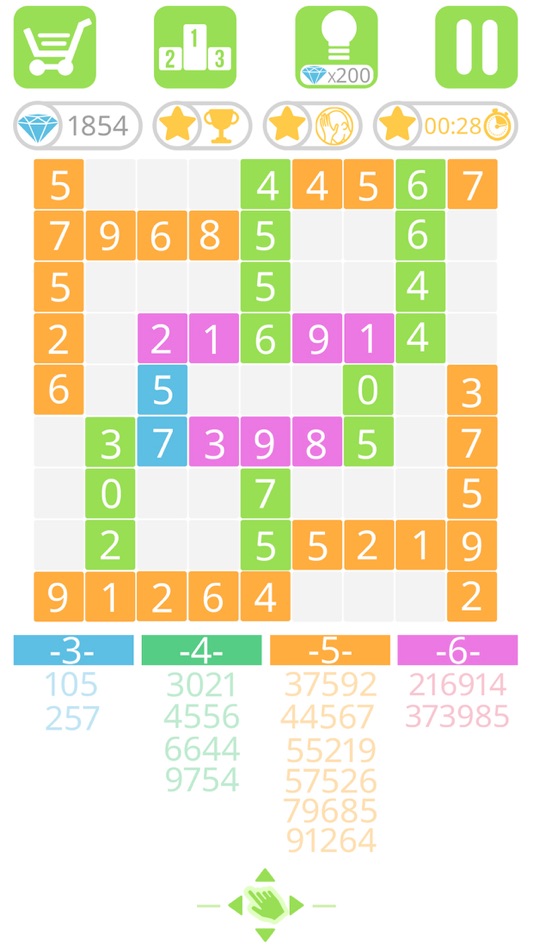 #4. Numbers crossed (iOS) Podle: PLAYTOUCH