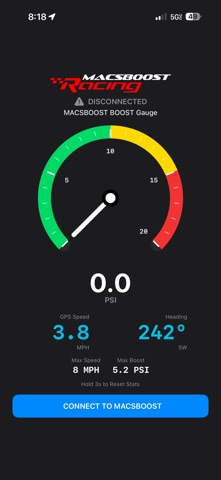 MACSBOOST Boost gauge screenshot 2