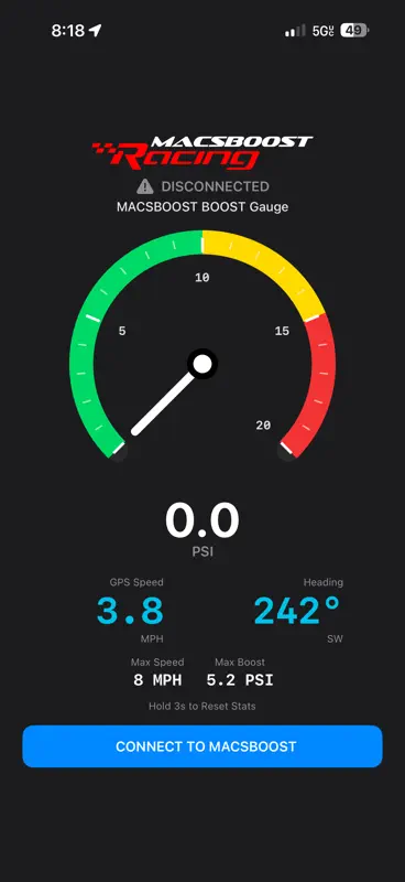 MACSBOOST Boost gauge screenshot 2 of 2