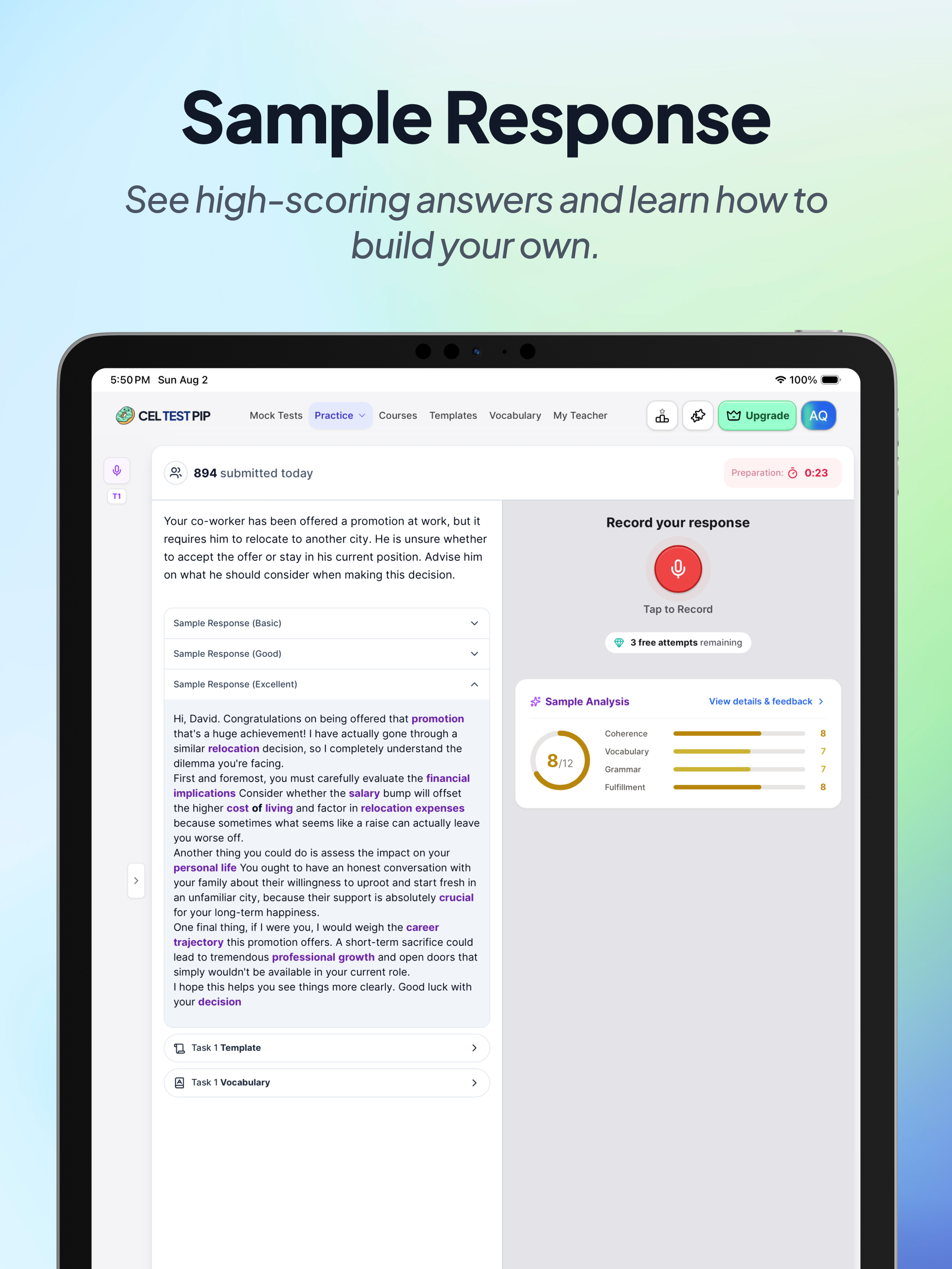 CELTESTPIP – CELPIP Prep Tool screenshot 13