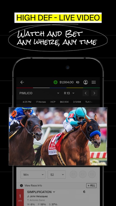 1/ST BET - Horse Race Betting Screenshot