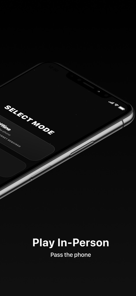 imposter ai: Spy Party Game - This view highlights the 'Offline' mode, perfect for groups who prefer to 'Pass the phone' for interactive local play.