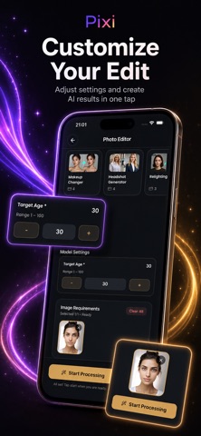 Pixi: AI Photo Editor & Filter iPhone screenshot