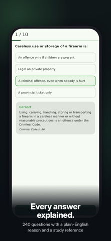 PALPrep: Firearms Exam Prep iPhone screenshot