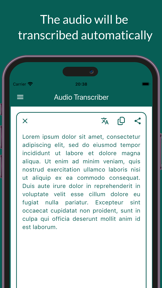 Transcriber: Audio to Text screenshot