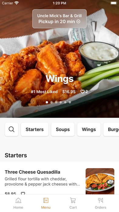 Uncle Mick's Bar & Grill iPhone screenshot 2 - Food & Drink app