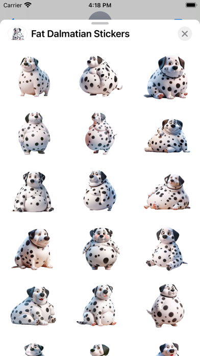 Screenshot #1 pour Fat Dalmatian Stickers