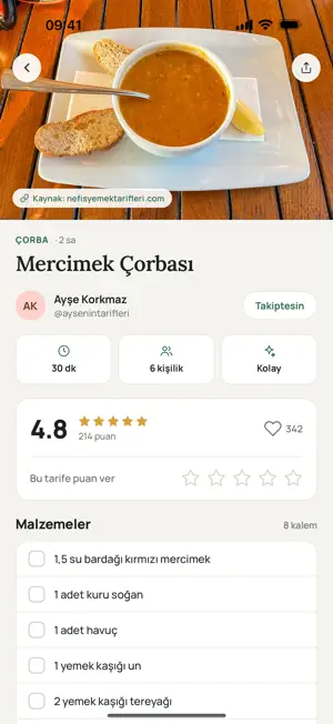 Tarif Defterim: Yemek Kitabım screenshot 2