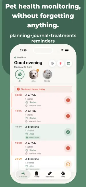 MediPaw: Pet Meds Reminder screenshot 1