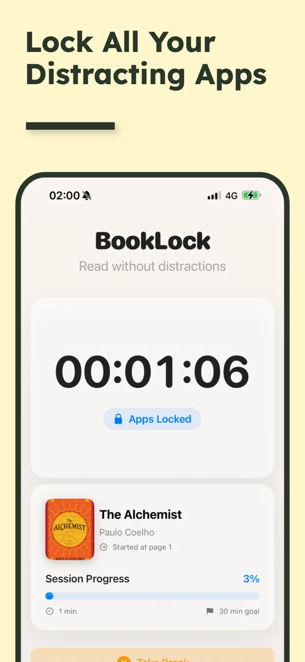 Screenshot #2 pour BookLock: Book Reading Tracker