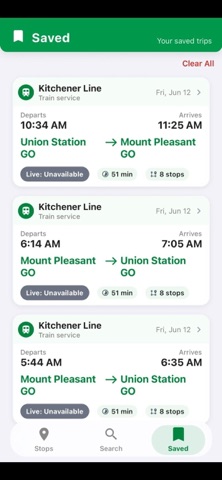 Transit Scanner iPhone screenshot
