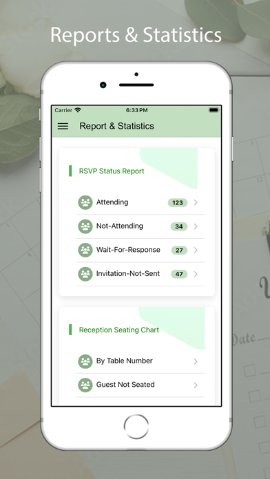Wedding RSVP & Guestlist Screenshot