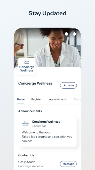 Concierge Wellness Screenshot
