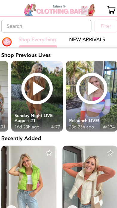Clothing Bar Screenshot