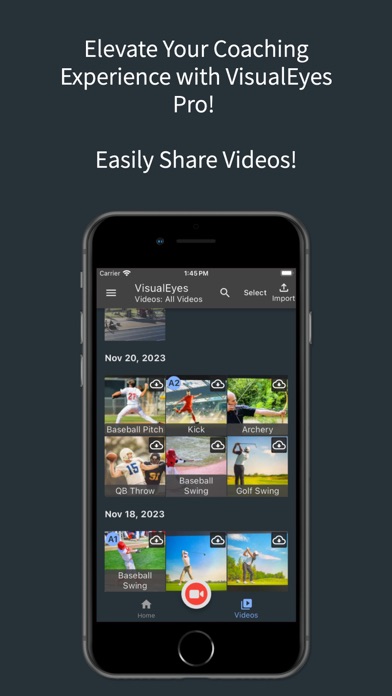 VisualEyes: Video Coaching App Screenshot