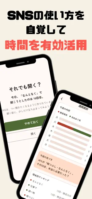 そのSNSどうして開いたの？ スマホ依存制限で時間を有効化 screenshot 2