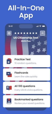 US Citizenship Test 2025 ・ iPhone screenshot