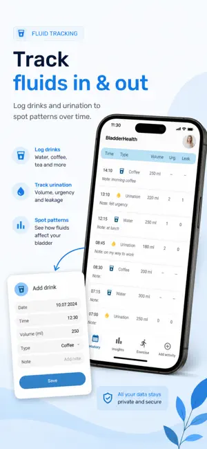 BladderHealth: Bladder Tracker screenshot 1