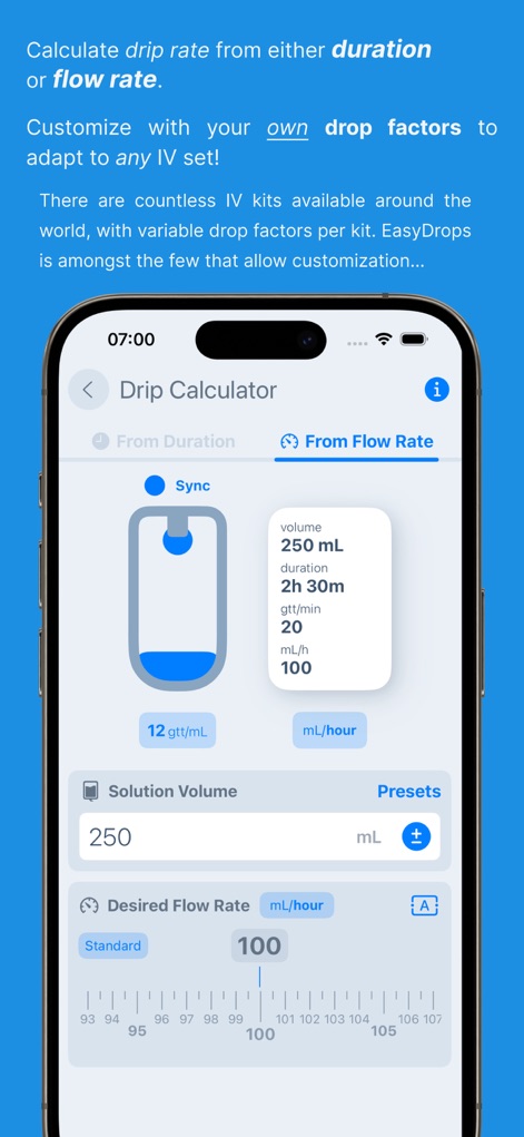 EasyDrops IV Drip Calculator - Medical App | MWM