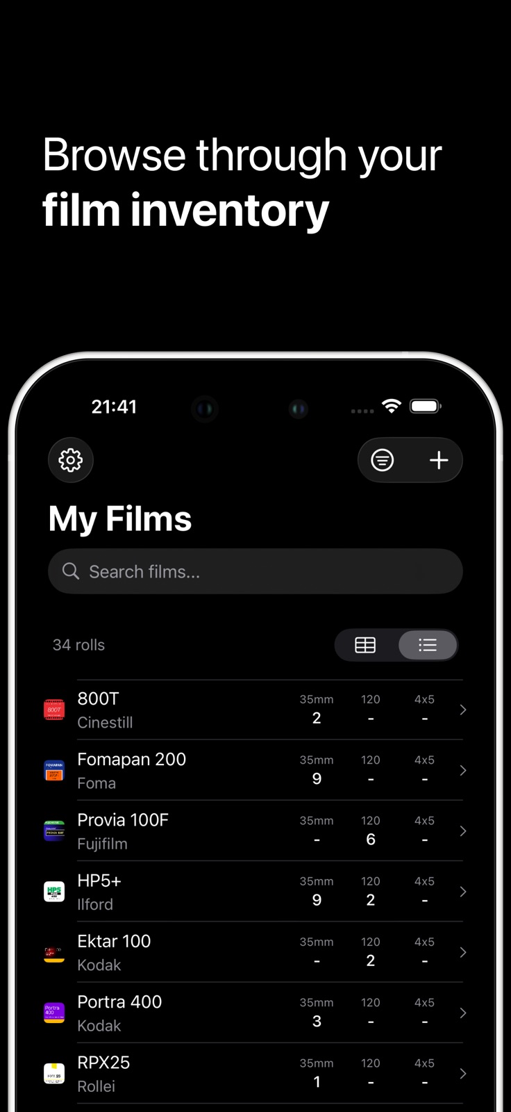 Analog FilmStock iphone screenshot 1