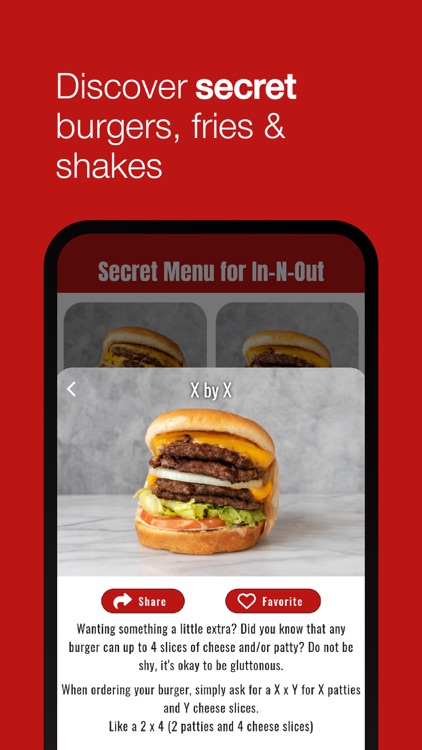 Secret Menu for In-N-Out