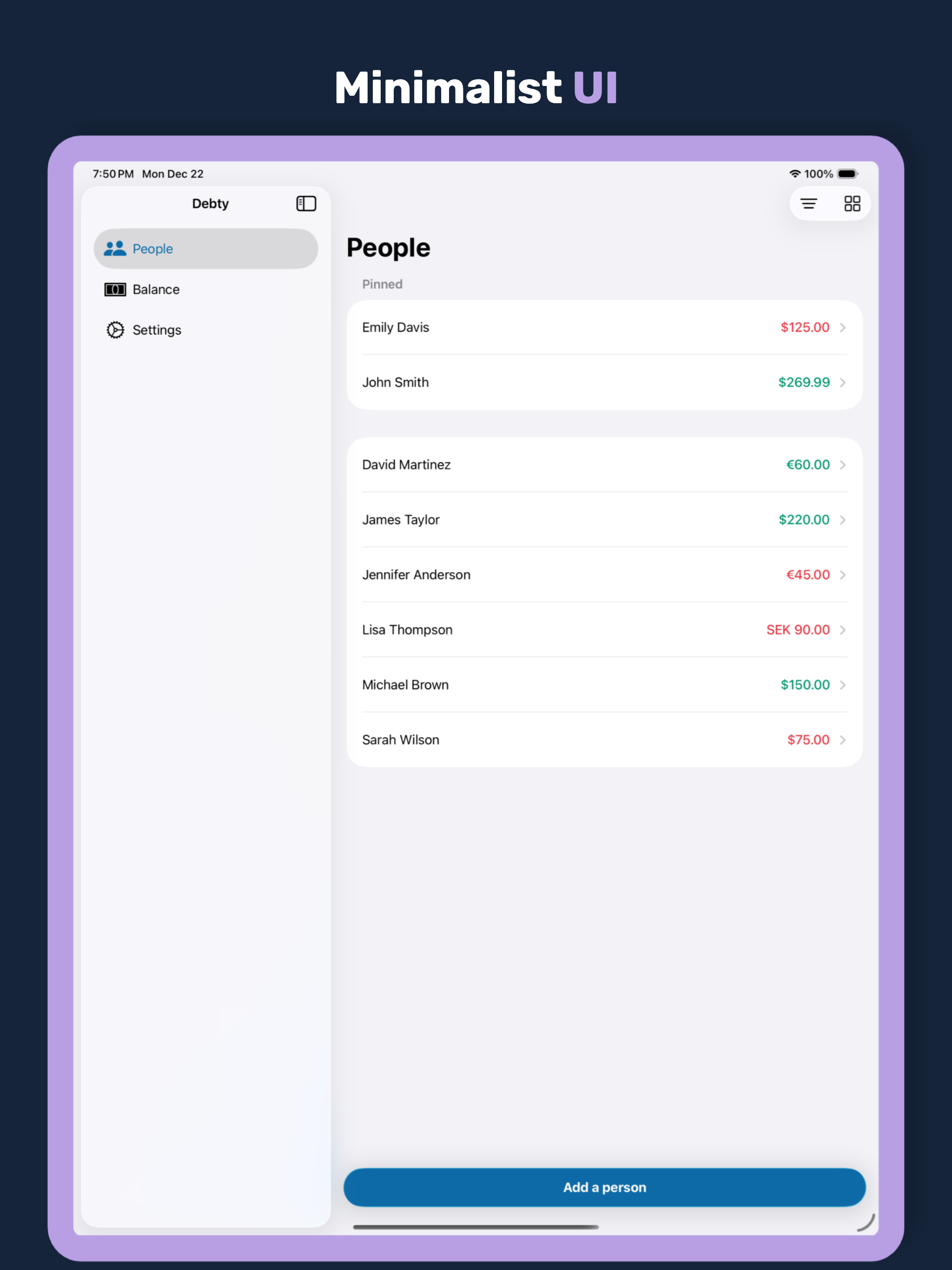 Debty - Private Debt Tracker screenshot 8