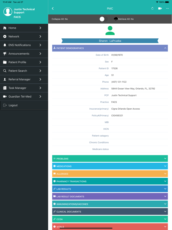 Guardian For Providers iPad screenshot 5 - Medical app