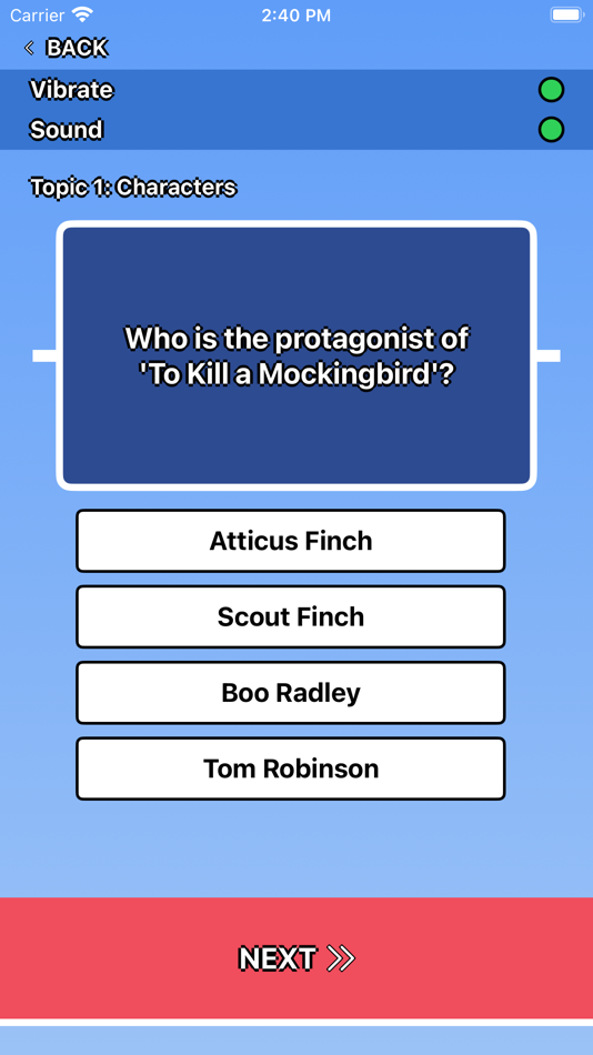 #2. To kill a Mockingbird Trivia (iOS) 由: Martin Tseng