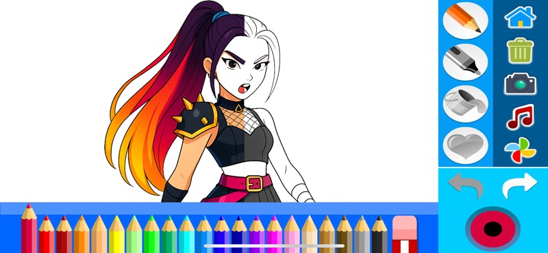 Kpop Girls Coloring & Puzzle screenshot 2