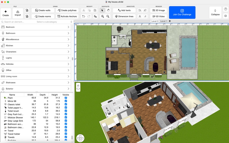 #2. Sweet Home 3D Plan Your House (macOS) 由: AI Photo Editor Lab SRL