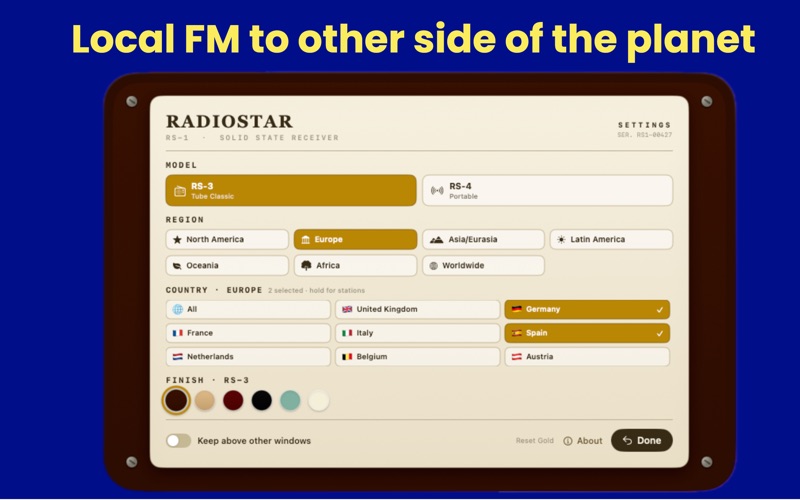 Radiostar-Desktop Radio iPhone screenshot
