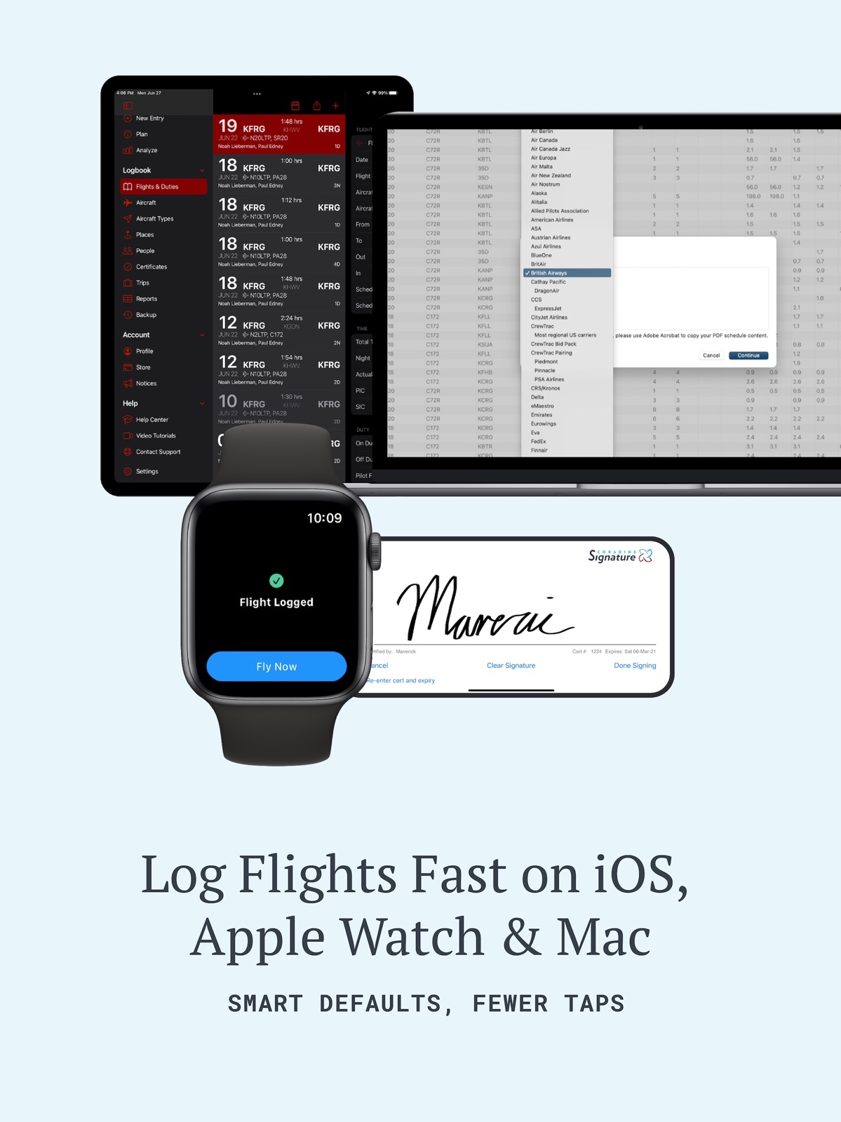 LogTen Pilot Logbook ipad screenshot 3