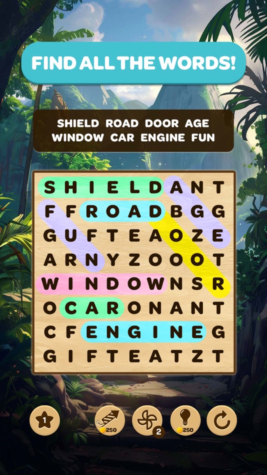 #2. Word Search Hunt (iOS) By: Mad Brain Games LTD