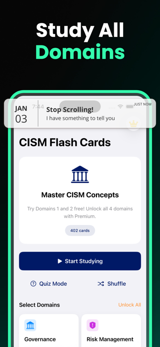 CISM Flash Cards Pro Screenshot 2 of 6